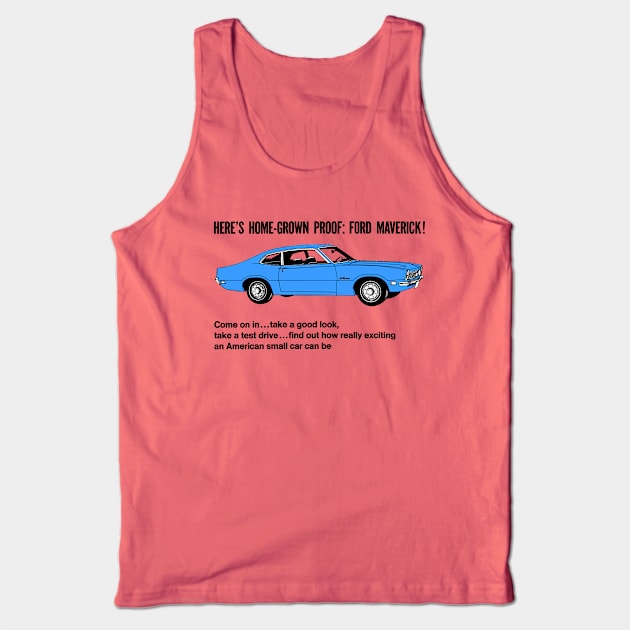 FORD MAVERICK - dealer ad Tank Top by Throwback Motors